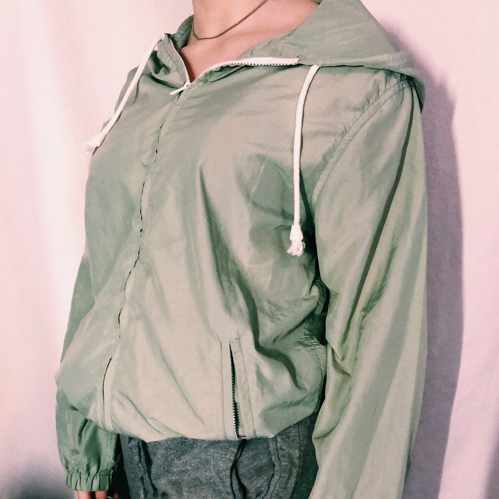 Light green windbreaker